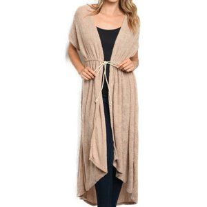 Cardigan Sweater SMALL Duster Long Coat Beach Cover up